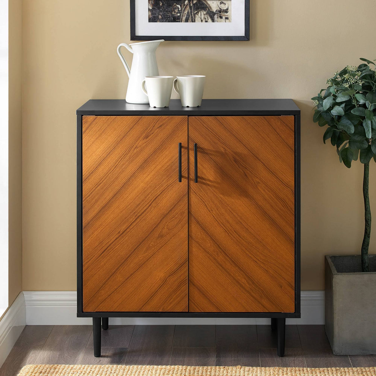 Solid Black Accent Cabinet I813