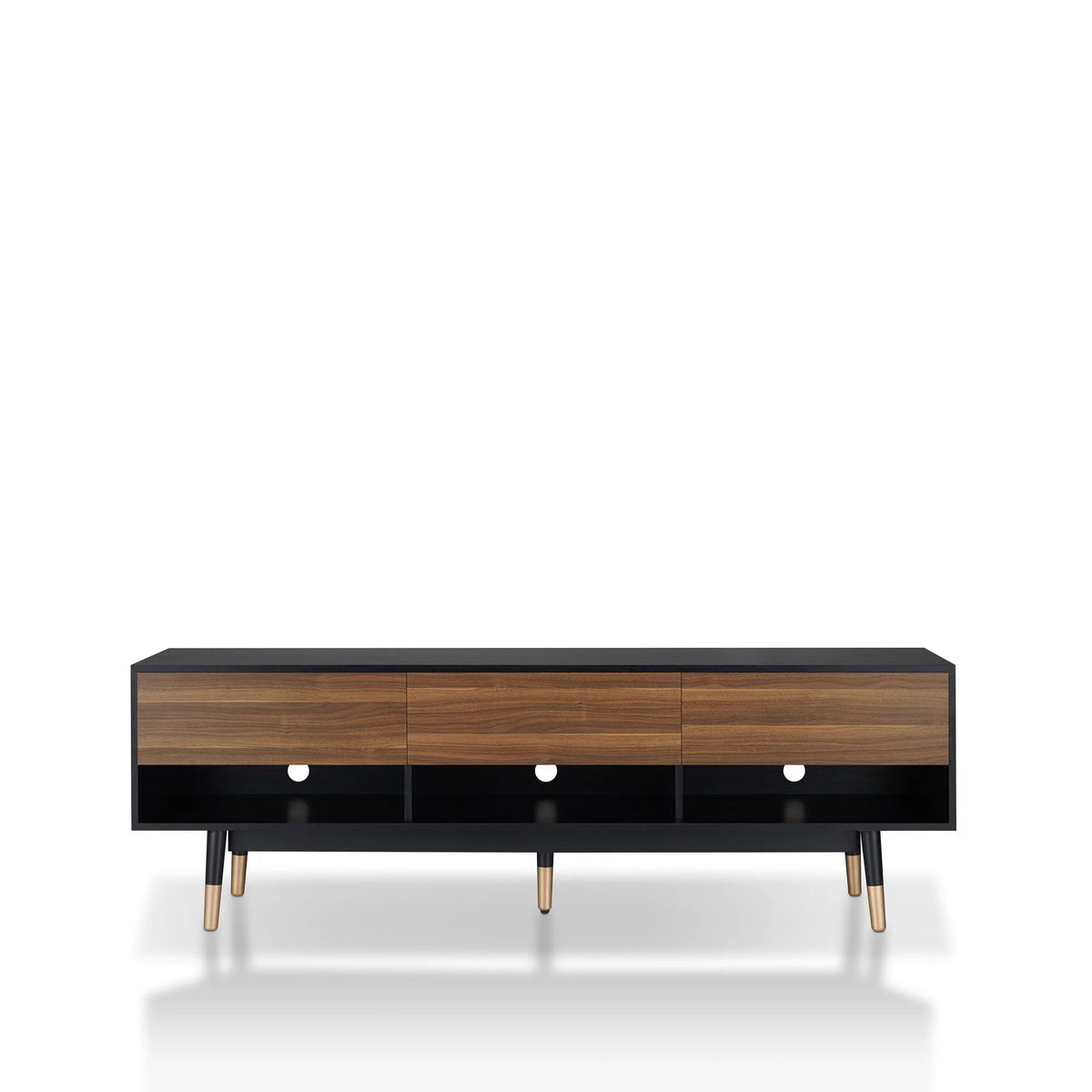 Black 71-inch 3-Shelf TV Console X327586