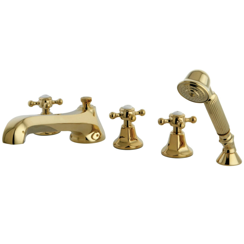 Polished Brass Roman Tub Filler with Hand Shower B9664
