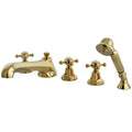 Polished Brass Roman Tub Filler with Hand Shower B9664