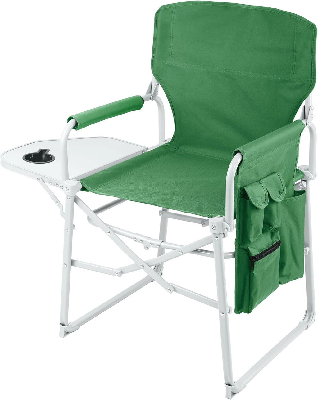 Steel Frame Folding Camping Chair with Side Pockets L452897