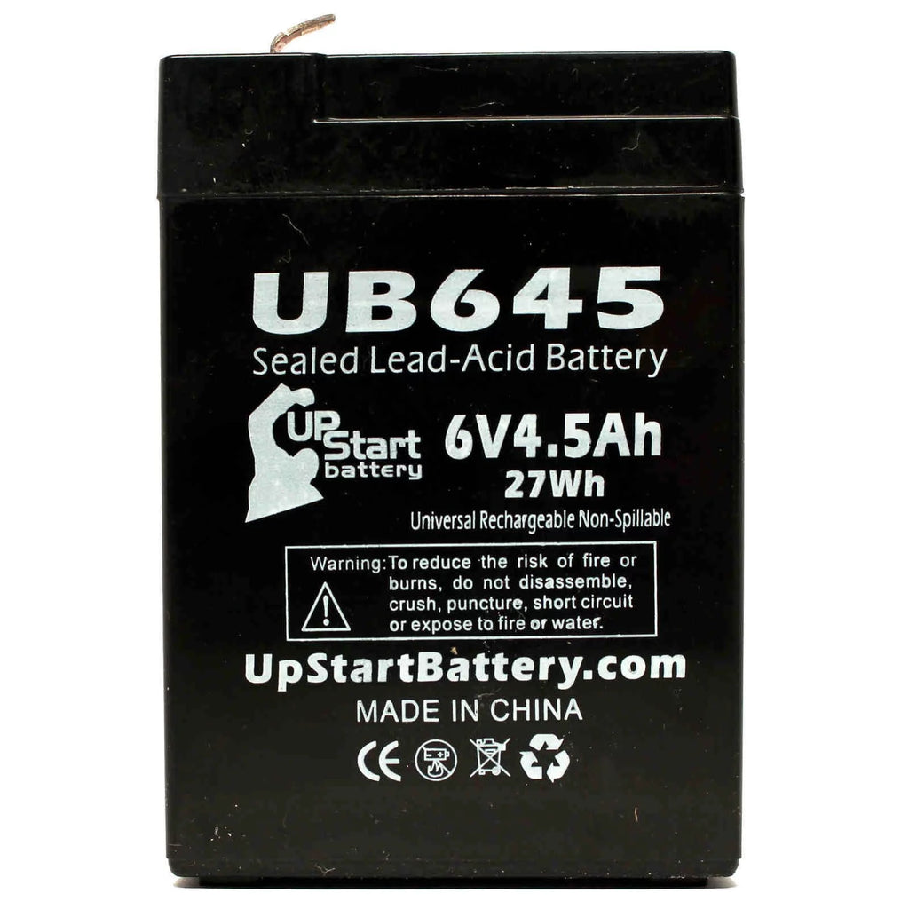 6V 4.5Ah Sealed Lead Acid Battery 5 Pack with Terminal Adapters Y546964