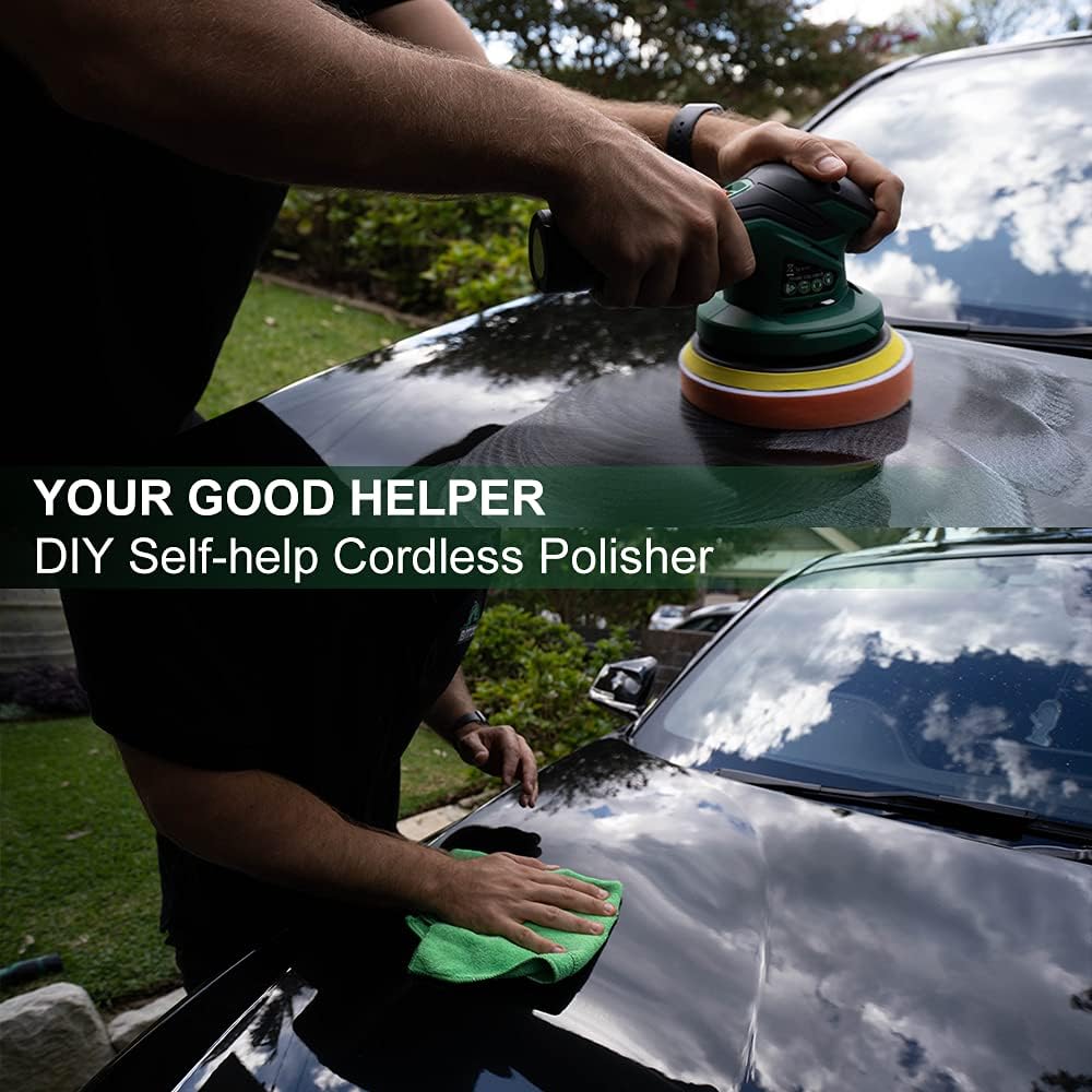 Cordless Car Buffer Polisher with 12V Lithium Rechargeable Battery H2165