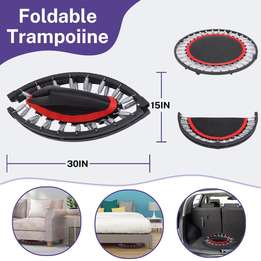 40 Fitness Mini Trampoline with Adjustable Handle J9838