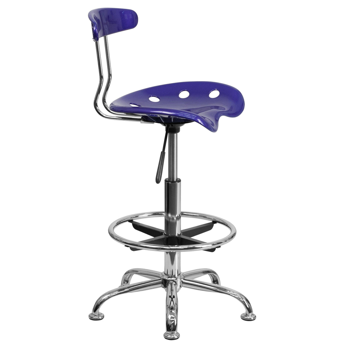 Nautical Blue Adjustable Drafting Stool S9497