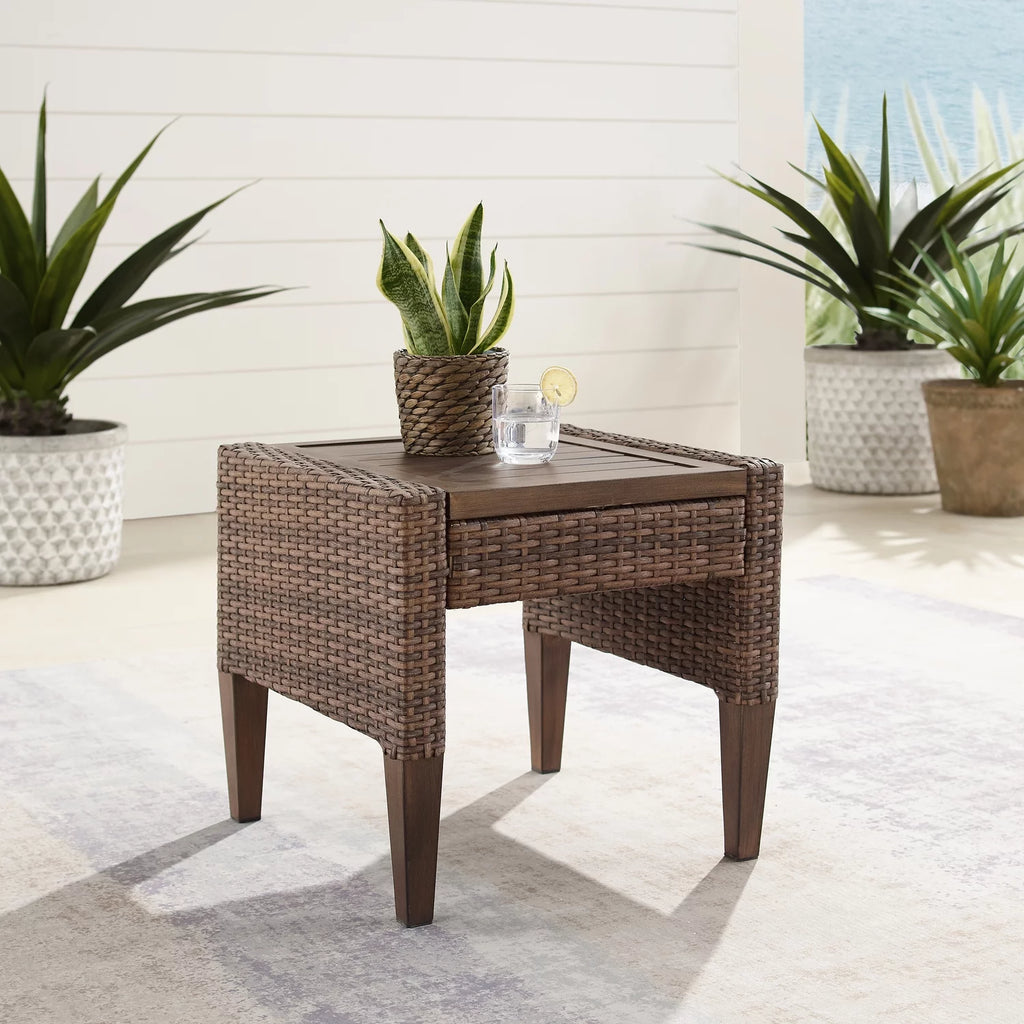 Brown Wicker Side Table N31547