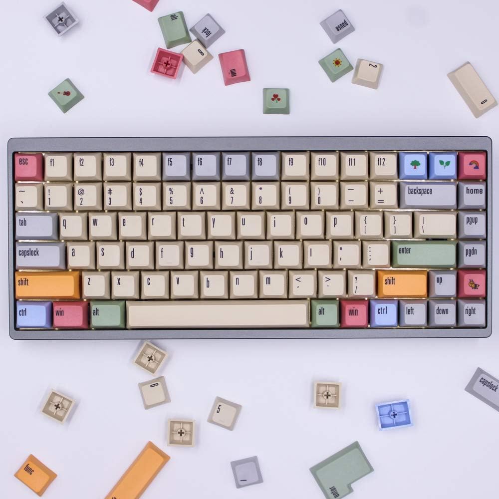 166 Keys Thick PBT Keycaps for MX Switch Mechanical Keyboard M59176
