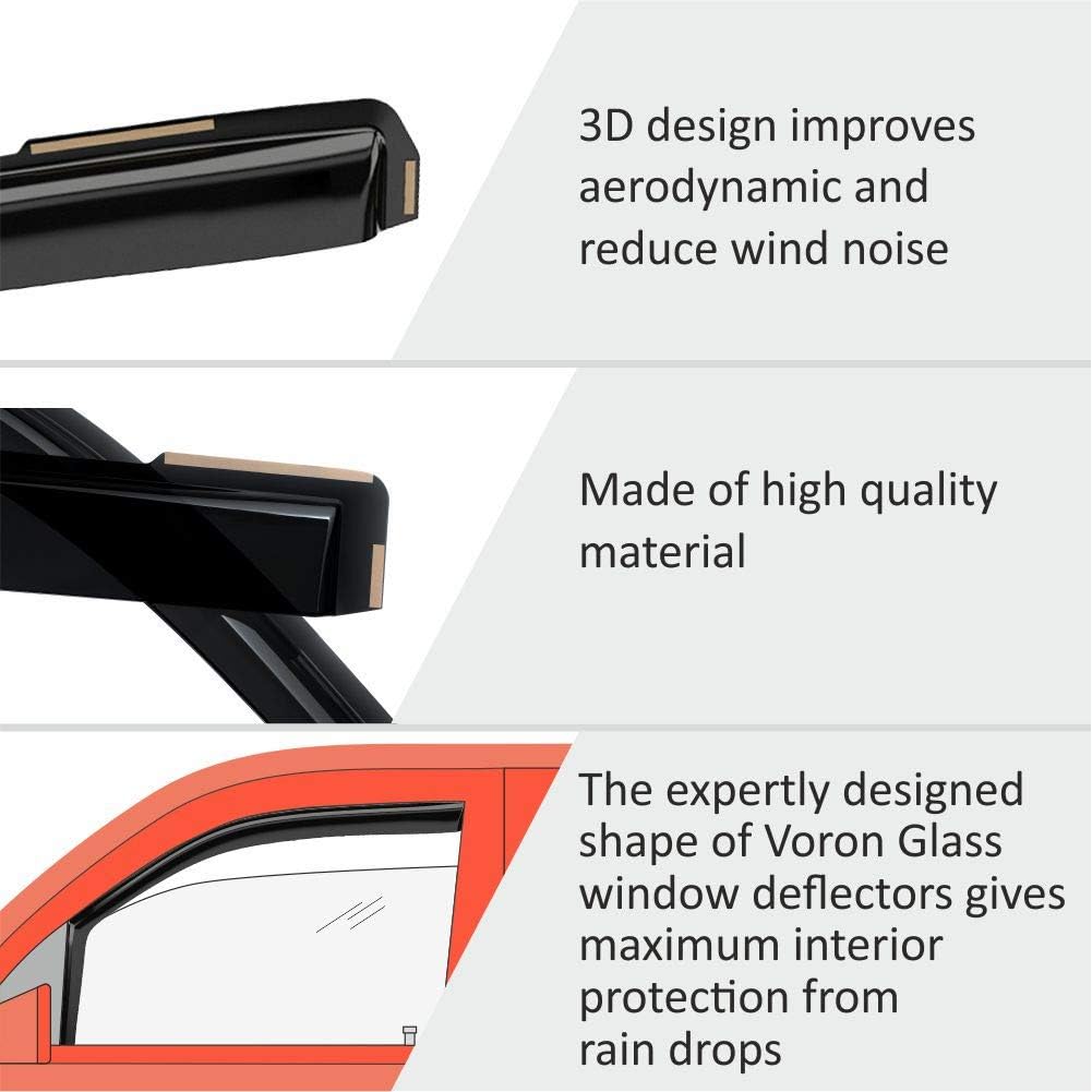 4 Pieces In-Channel Window Deflectors for Trucks B3606