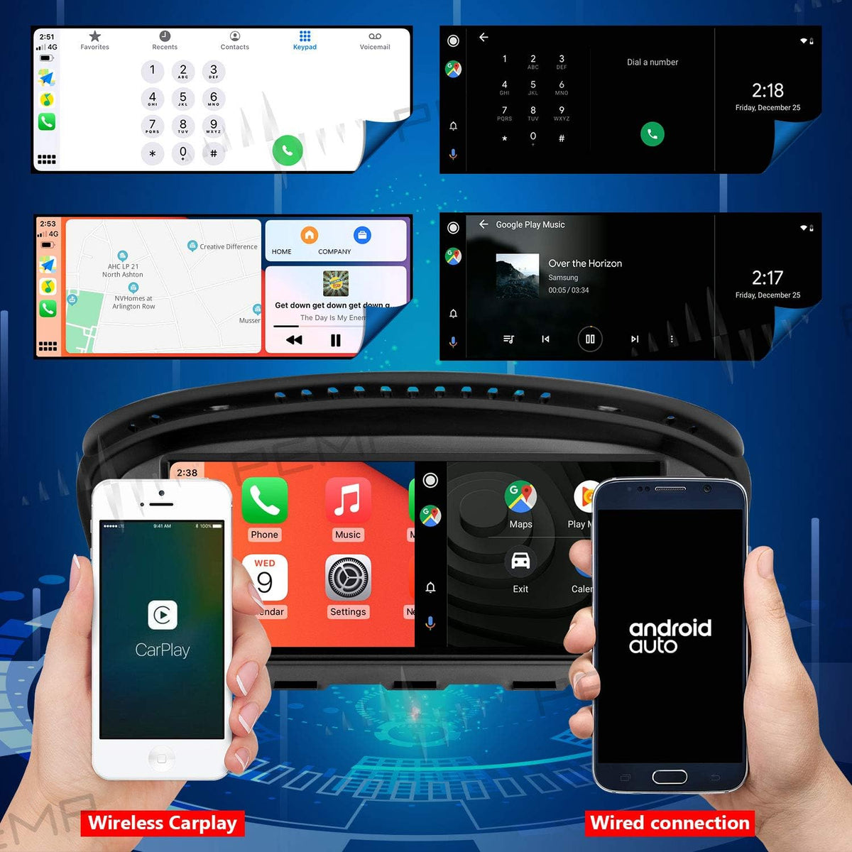 8.8 inch IPS Screen Android 10 Qualcomm 8-core 4+64G Carplay Head Unit L53716