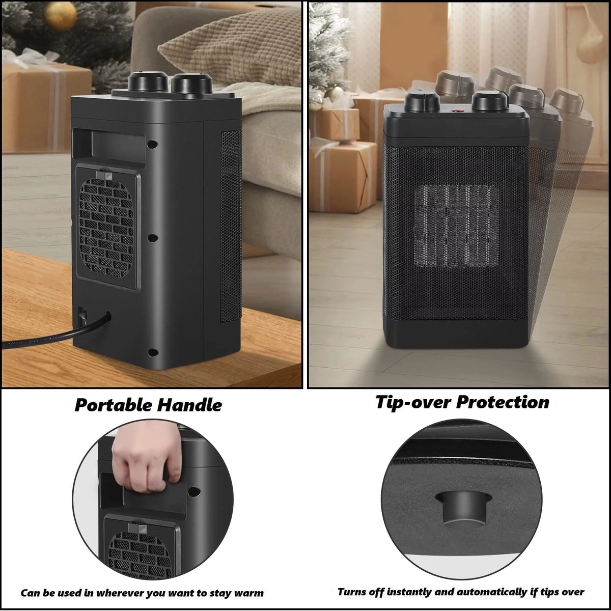1500-Watt Ceramic Oscillating Space Heater N809660
