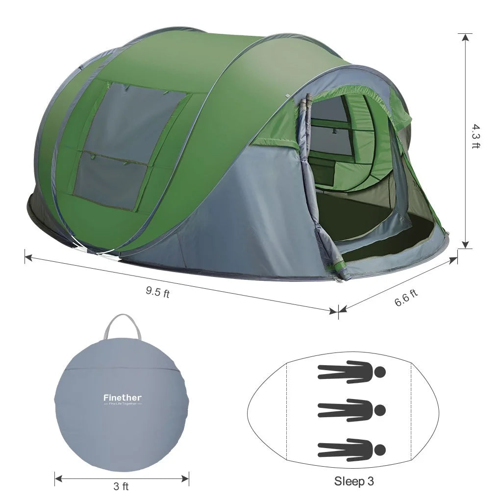 4 Person Waterproof Pop Up Tent W186