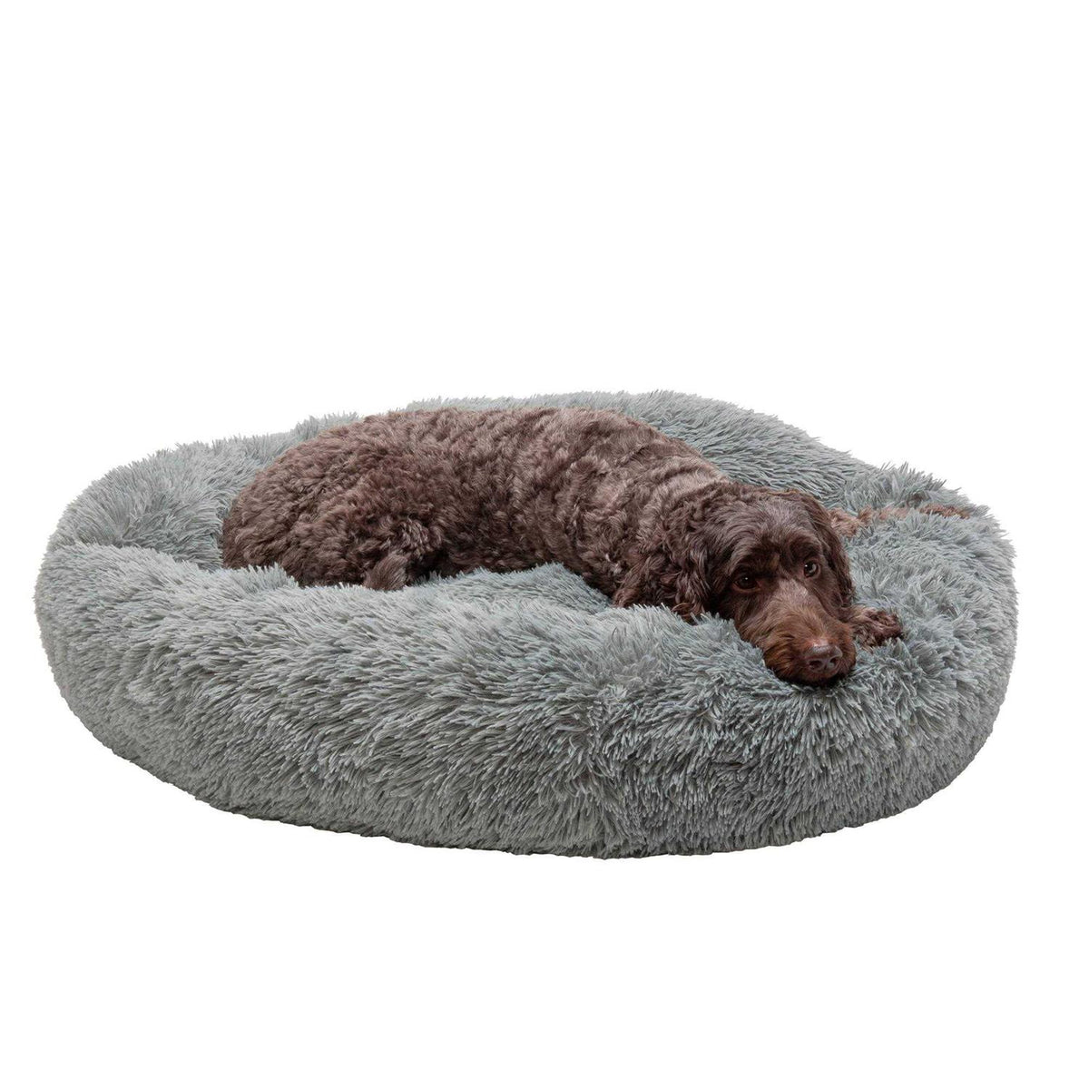 Long Fur Donut Dog Bed I70159