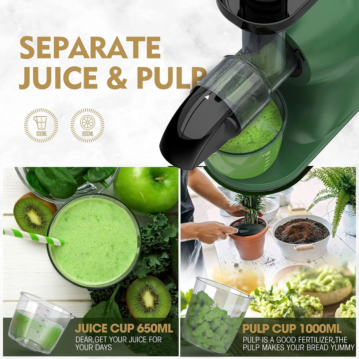 Slow Masticating Cold Press Juicer J686551