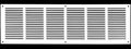 Steel Return Grilles HVAC Duct Cover (30"w X 10"h, White) Y34552