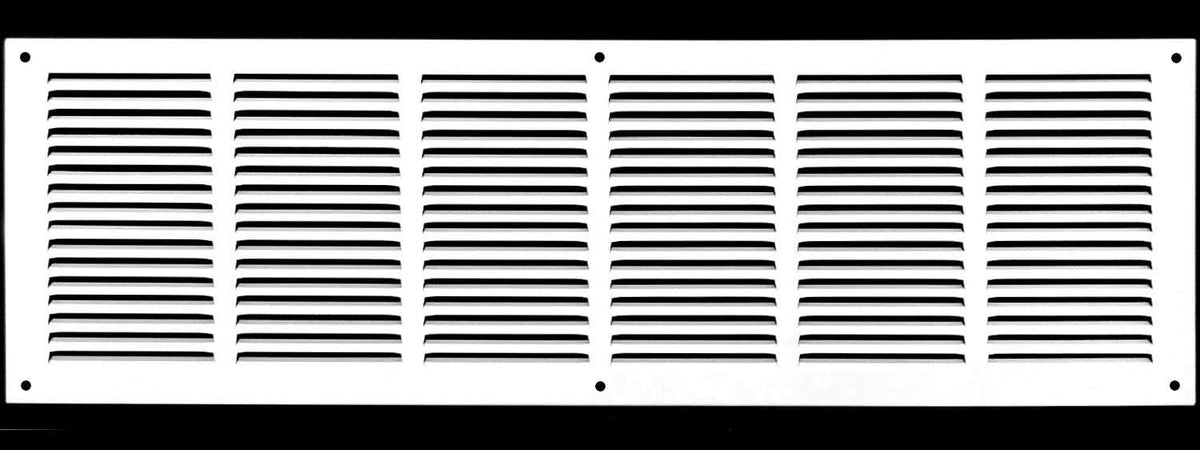 Steel Return Grilles HVAC Duct Cover (30"w X 10"h, White) Y34552