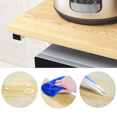 Blue 2 Tier Wooden Microwave Stand with Drawer V612798