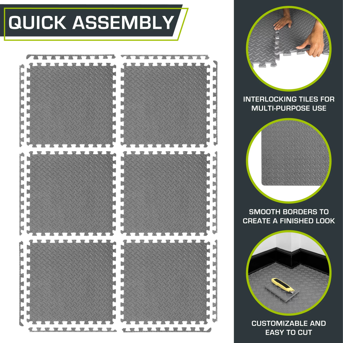 1/2 Thick EVA Foam Interlocking Exercise Mat Z229613