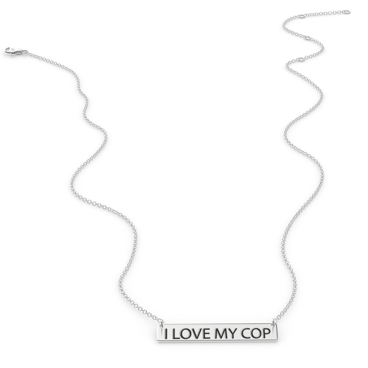 Sterling Silver Bar Pendant Necklace C542