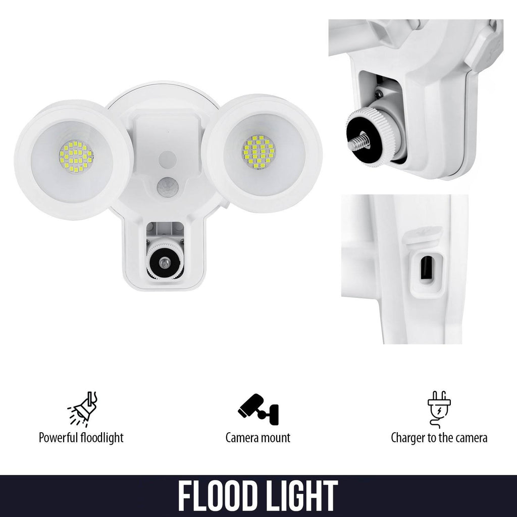 3-in-1 Floodlight, Charger and Mount for Wyze Cam Outdoor H8945
