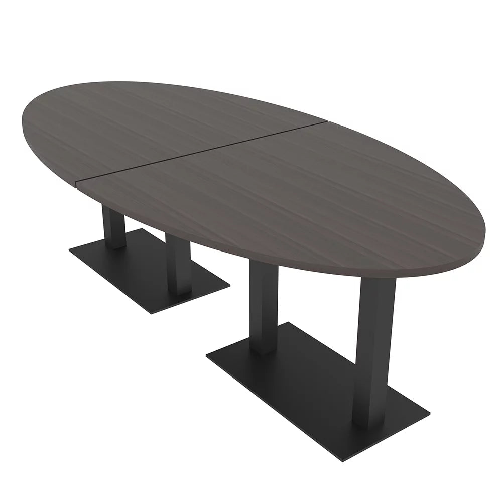8X4 Oval Conference Table with Power Modules N384