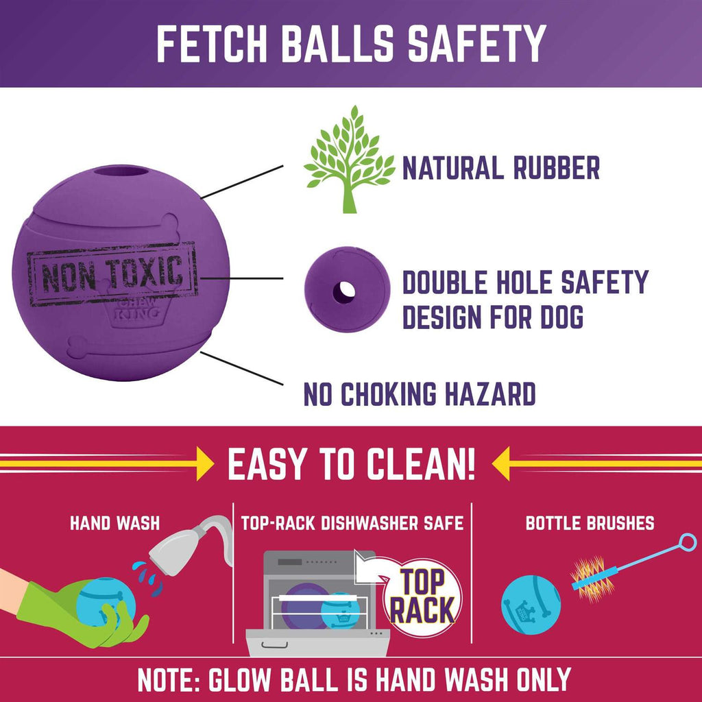 2.5 Durable Rubber Fetch Balls Dog Toy M788