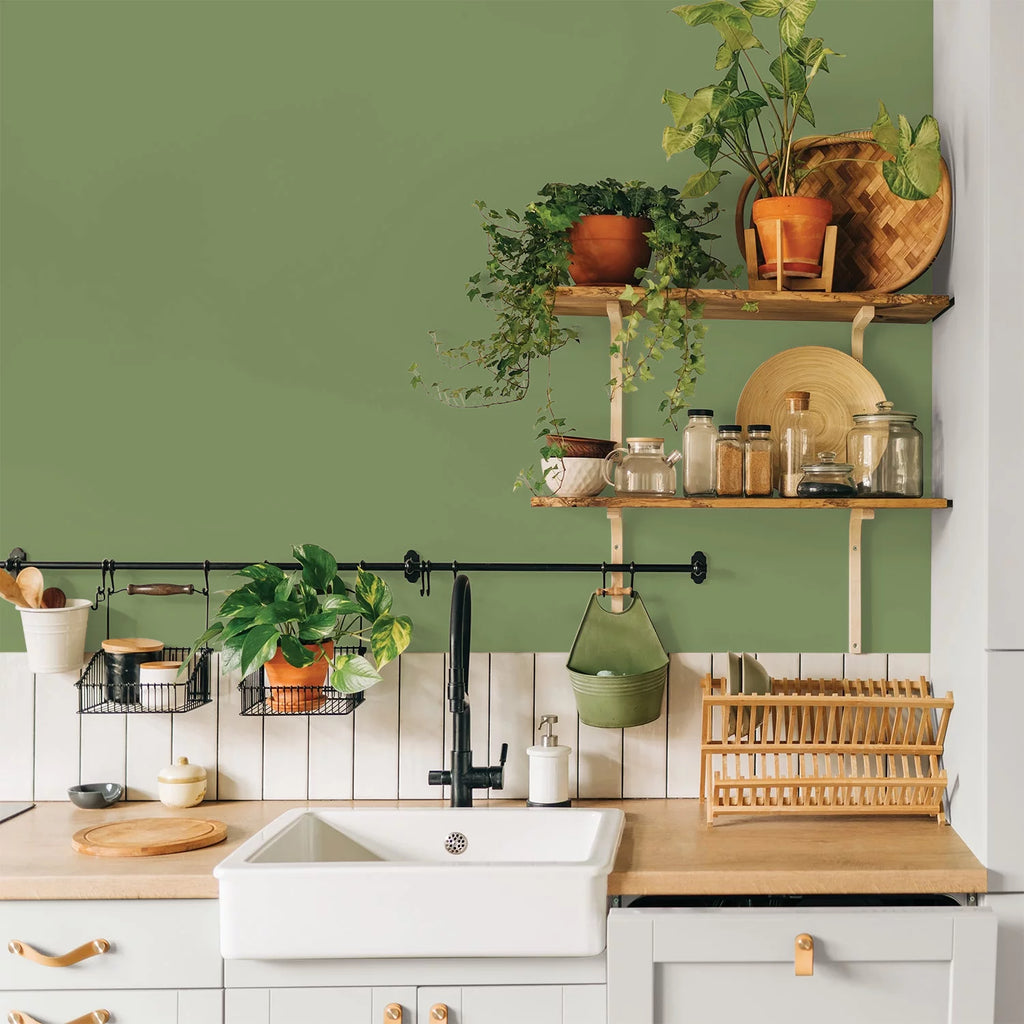 Interior Paint + Primer Green Eggshell 1 Gallon W2047