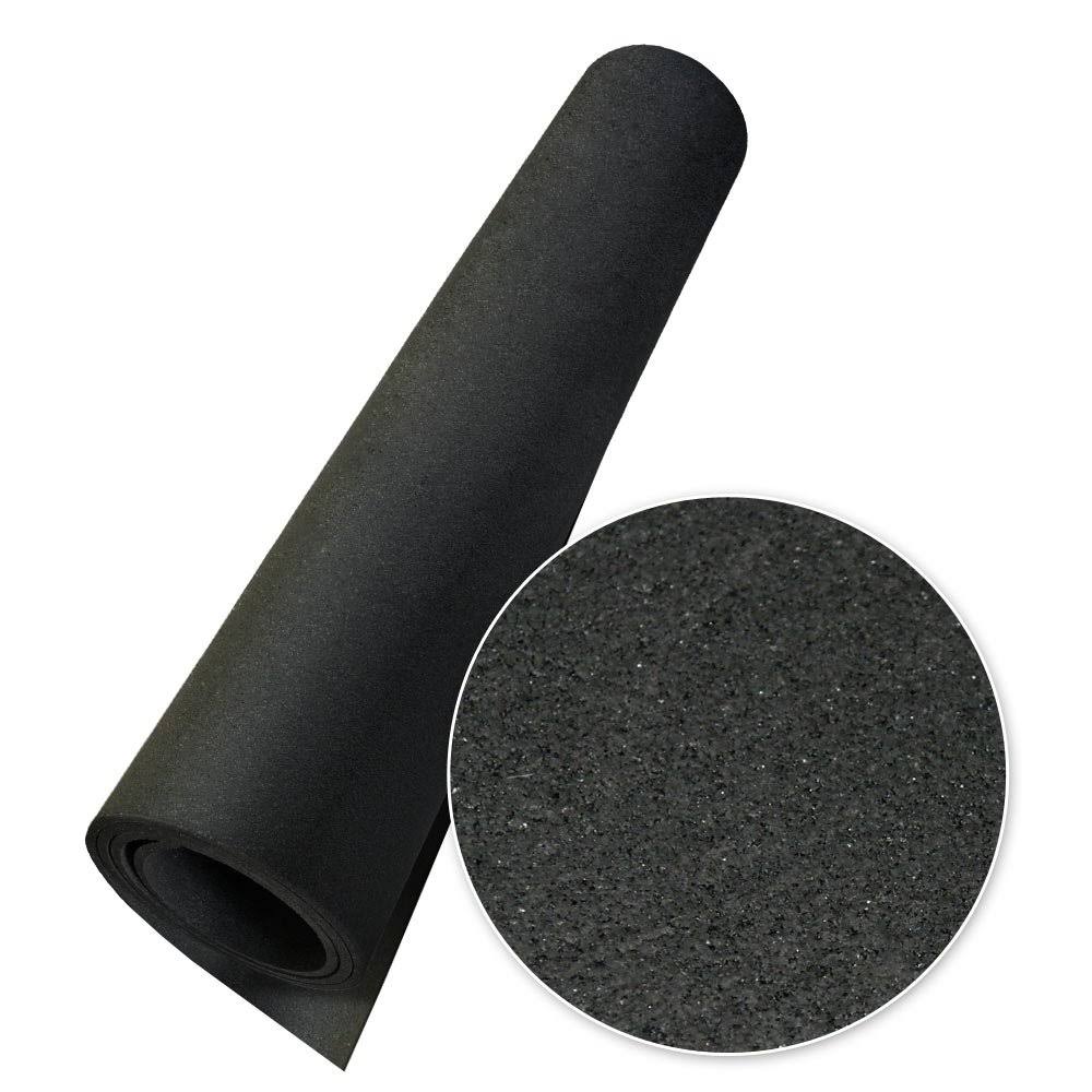 3/16 in. x 4 ft. x 13 ft. Black Rubber Flooring B50060