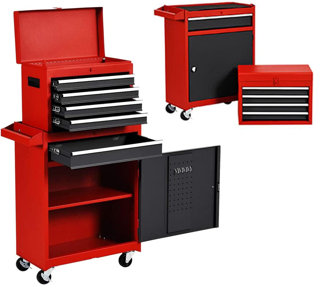 5-Drawer Rolling Tool Chest with Lockable Drawers V8209