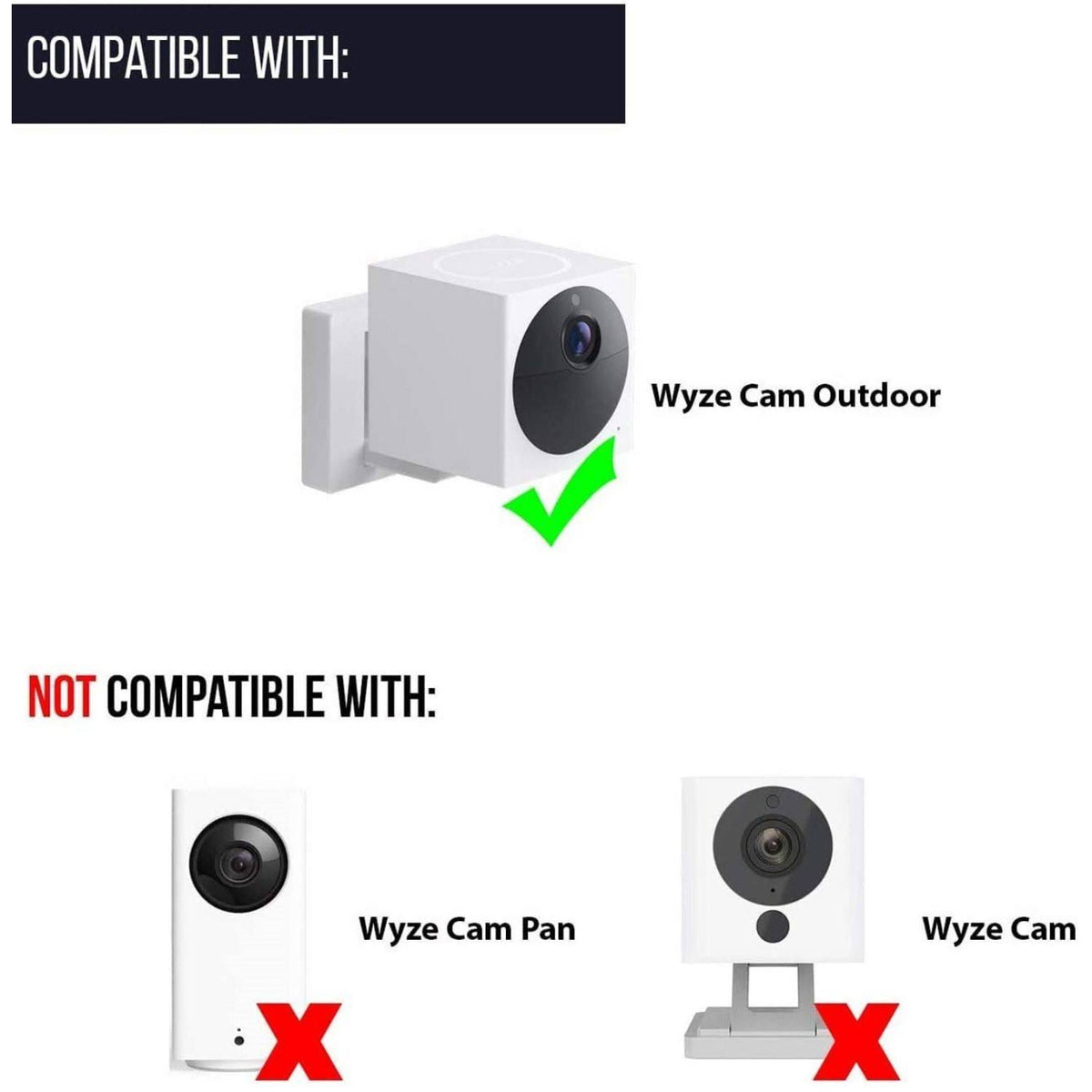 3-in-1 Floodlight, Charger and Mount for Wyze Cam Outdoor H8945
