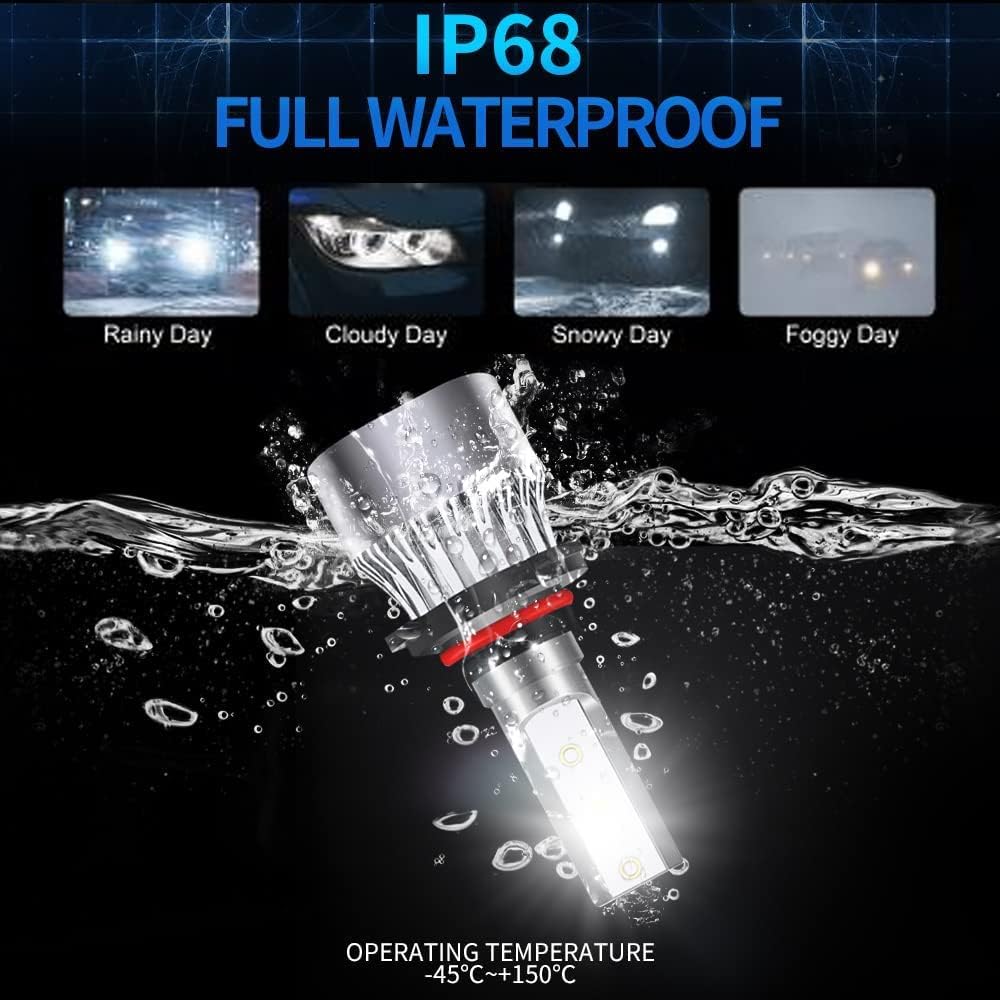 LED Headlight Bulbs Combo 240W 30000LM 6500K Cool White, Pack of 4 Pack of 2 X75151