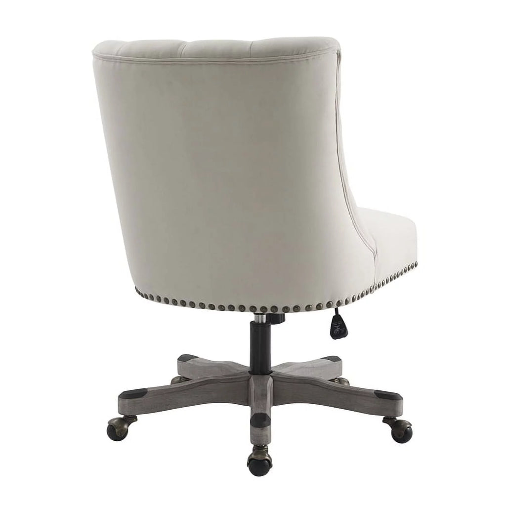 Wood Upholstered Office Chair in Natural Beige J843968