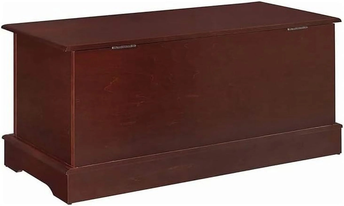 Warm Brown Cedar Lined Wood Storage Blanket Chest Trunk W2706