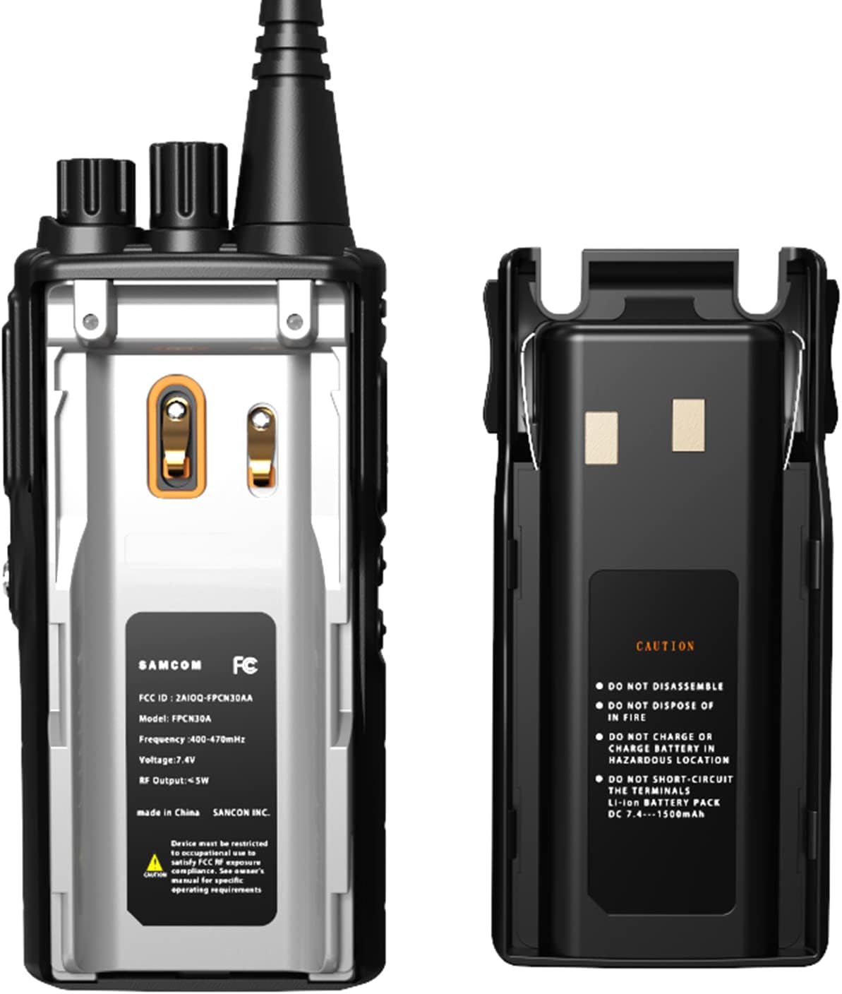 6 Packs UHF Two Way Radios Walkie Talkies with Earpieces T50999