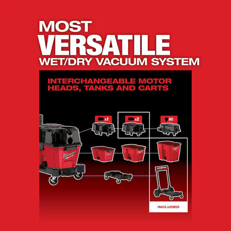 12 Gal. Cordless Wet/Dry Shop Vac Kit with Swiveling Palm Brush Tool Q57224
