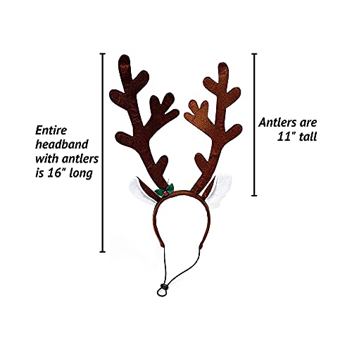 Brown Reindeer Dog Antlers Headband Pet Christmas Costume J792990