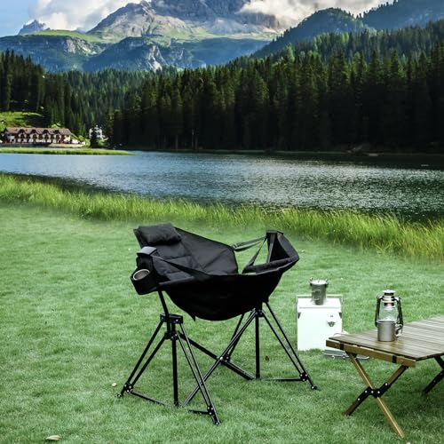 Folding Hammock Camping Chair with Stand U8076