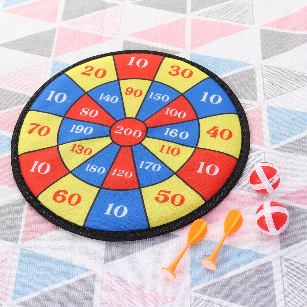 Self-adhesive Dartboard Toy Set with Darts Target, 2pcs Balls, 2pcs Darts H8039