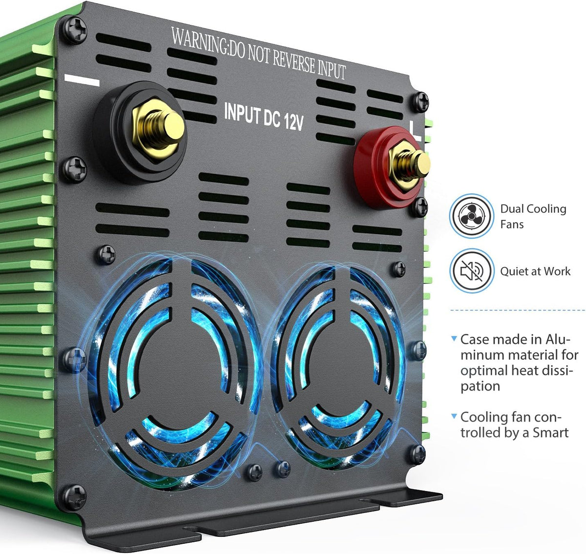 3000 Watt Power Inverter DC 12V to AC 110V 120V with LCD and Dual USB S321