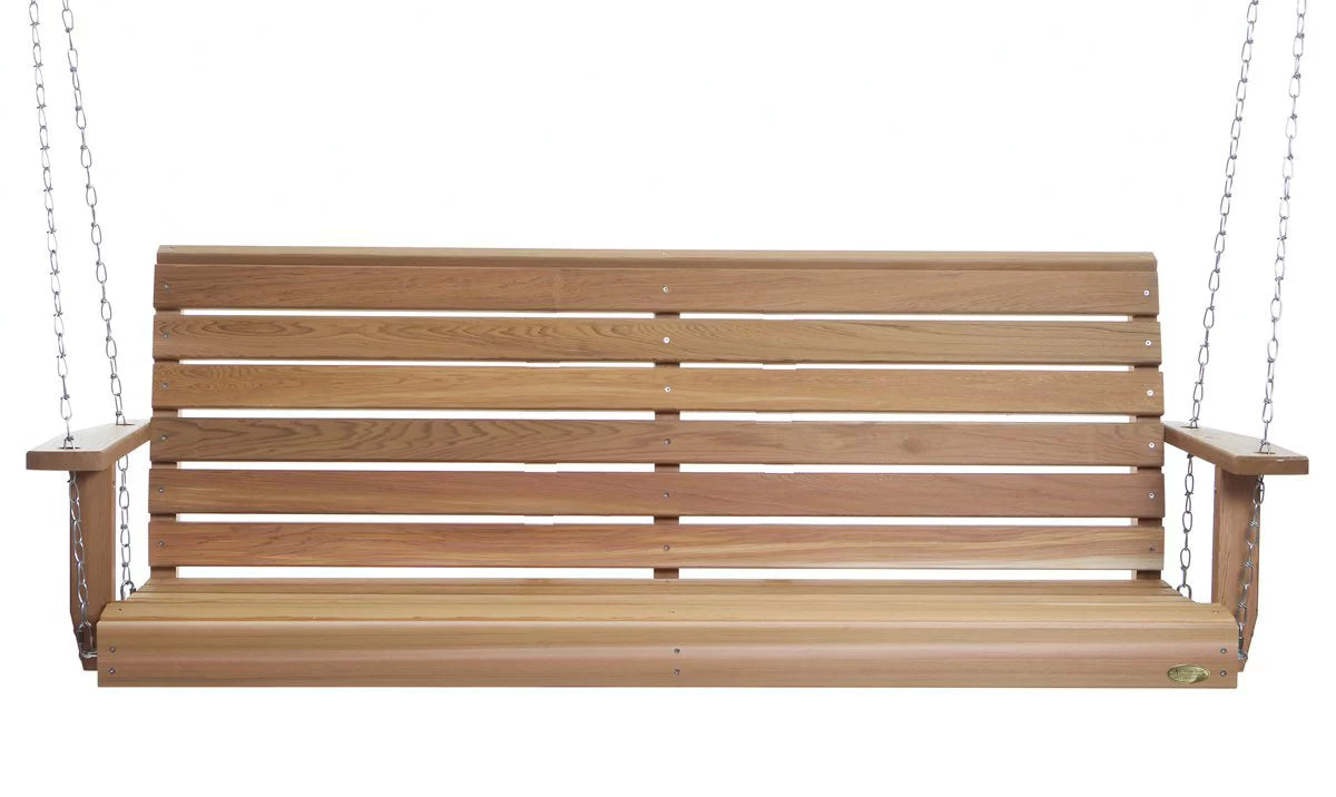 Natural Handcrafted Western Red Cedar Porch Swing H490295