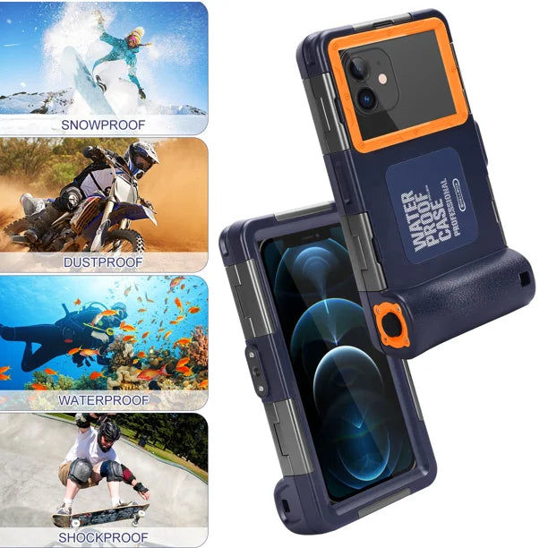 Waterproof UnderWater Case for Phones Up to 6.9 Inch with Lanyard N1974