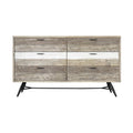 6 Drawer Two Tone Acacia Wood Dresser W14838