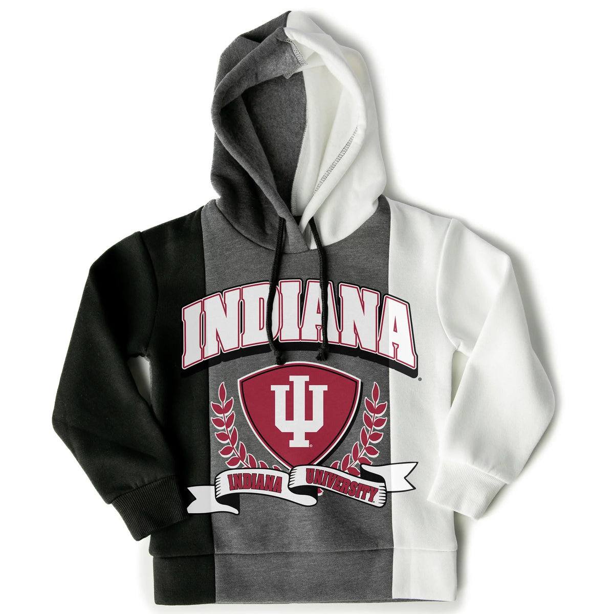 Black Color Block Pullover Hoodie E815