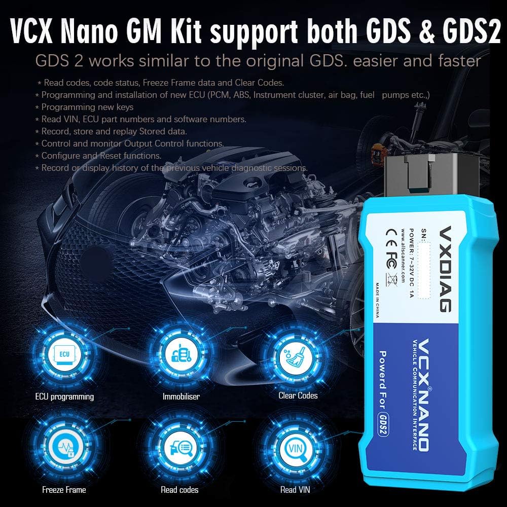 VCX Nano GDS2 and Tech2Win Diagnostic Programming System for GM/Opel WiFi Version I76912