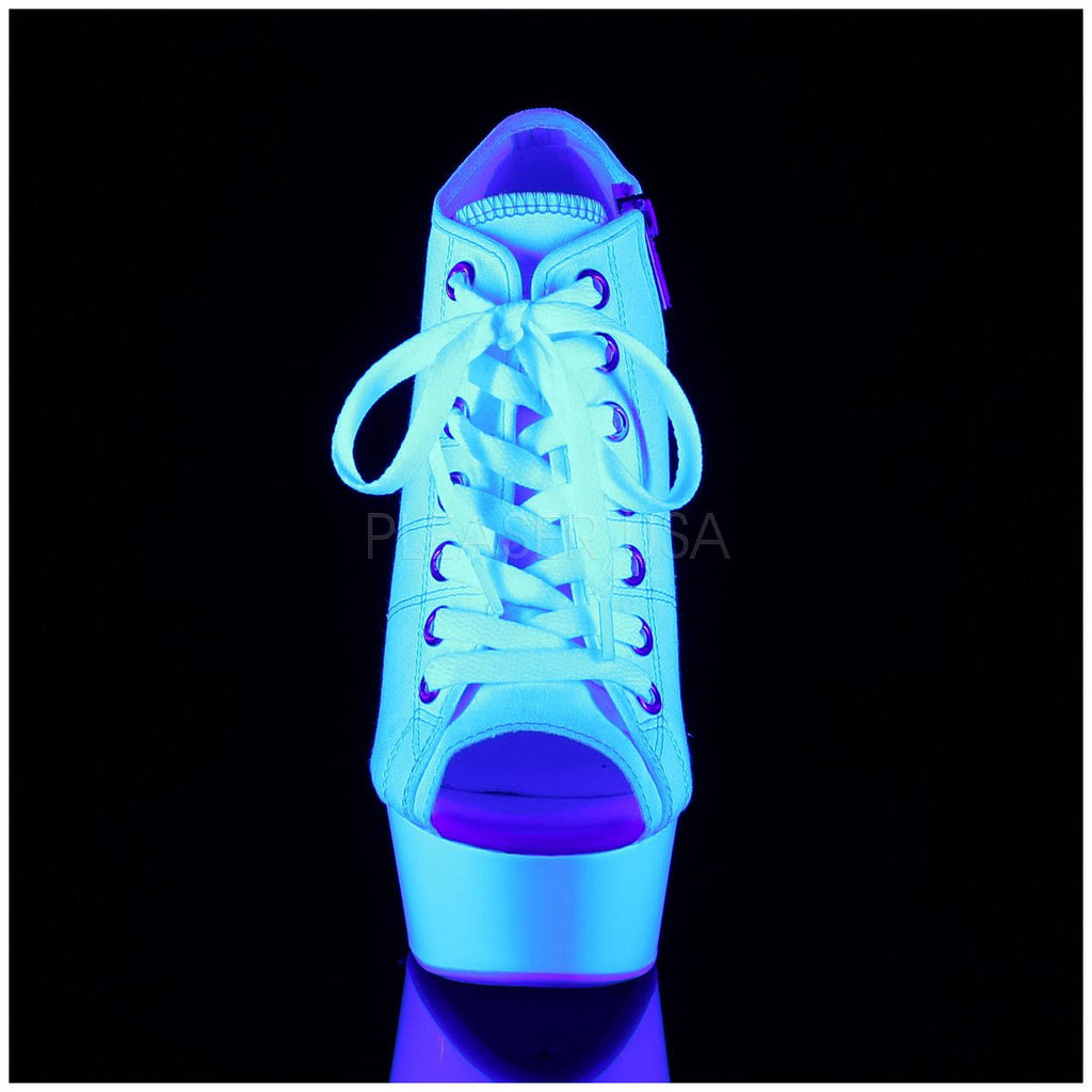 White Canvas Neon White Shoes P85698
