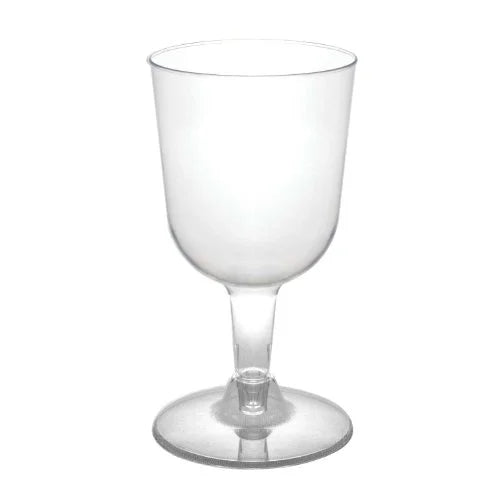 Clear 5.5-Ounce Disposable Hard Plastic Wine Glasses H305652