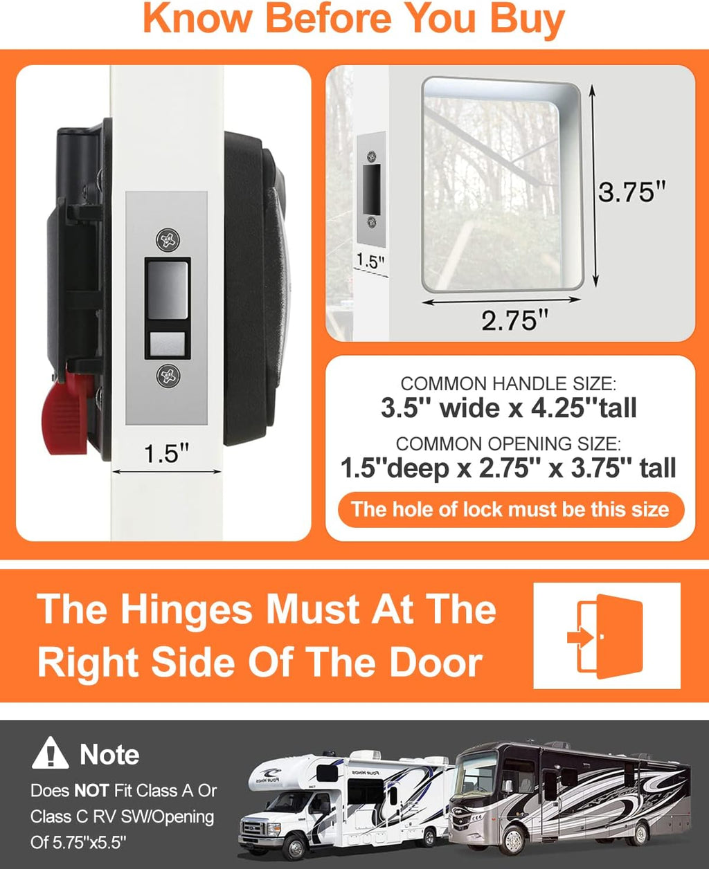 RV Keyless Entry Door Lock with Deadbolt and Backlit Keypad V320