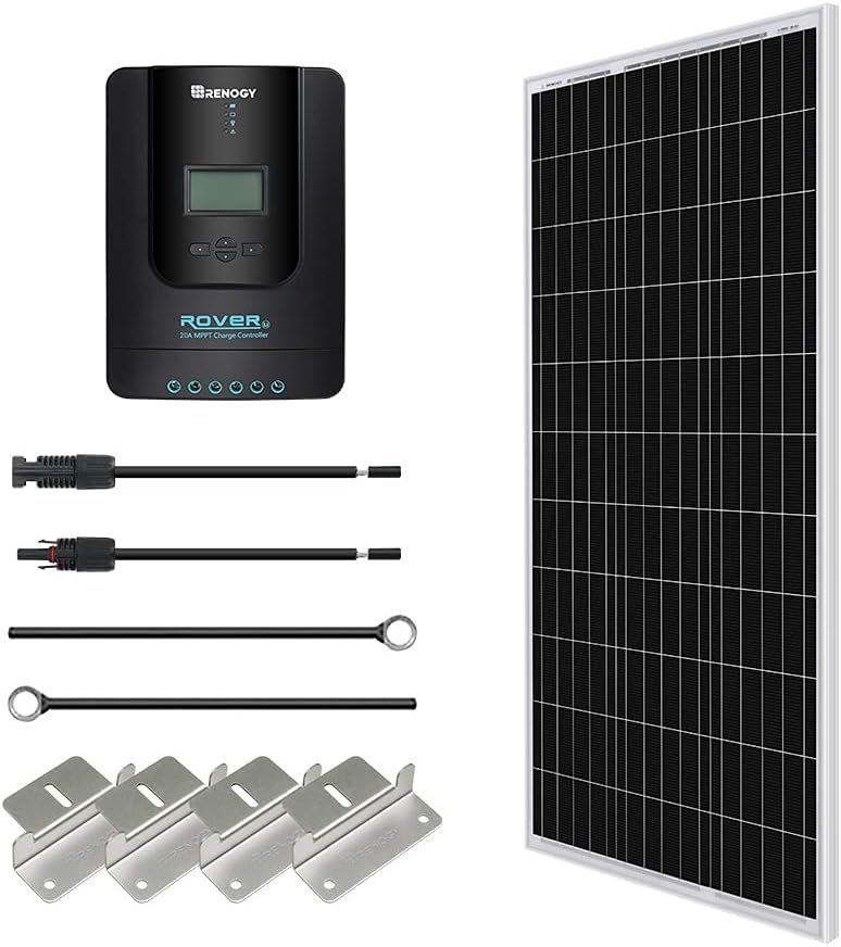 100W Monocrystalline Solar Panel with 30A PWM Charge Controller O795