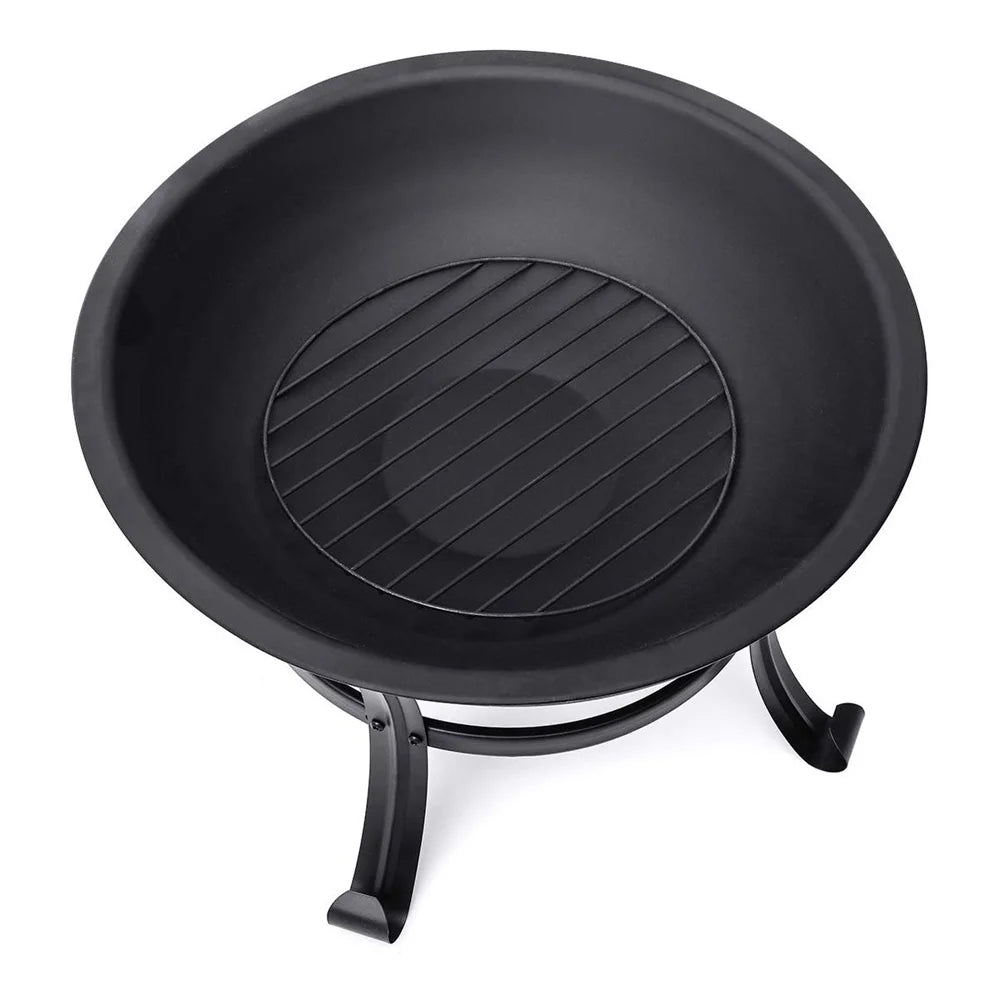 22 inch Portable Wood Burning Fire Pit with Spark Screen R404