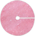 Glitter Blush Pink 47.2" Suede Christmas Tree Skirt U4964