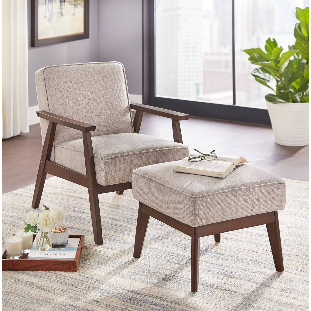 Sonia Chair & Ottoman Gray F17480